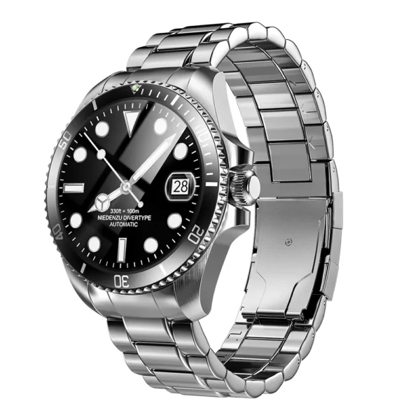 noir R1 Smart Watch AMOLED - Acier Inoxydable