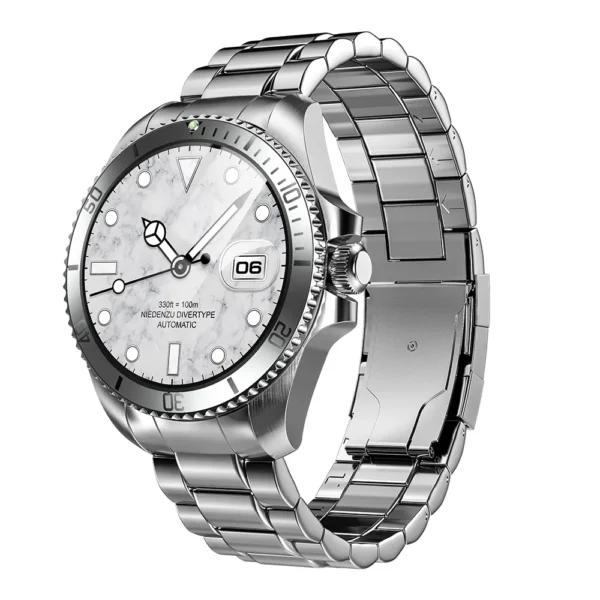 silver R1 Smart Watch AMOLED - Acier Inoxydable