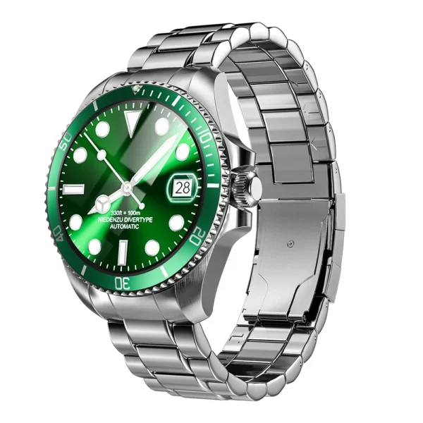 vert R1 Smart Watch AMOLED - Acier Inoxydable